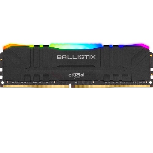Crucial Ballistix RGB 8GB 3200 MHz CL16 DDR4 Desktop RAM With Heatsink, Black ( BL8G32C16U4BL )