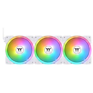 Thermaltake SWAFAN EX12 ARGB Sync PC Cooling Fan TT Premium Edition 3-Fan Pack White ( CL-F169-PL12SW-A )
