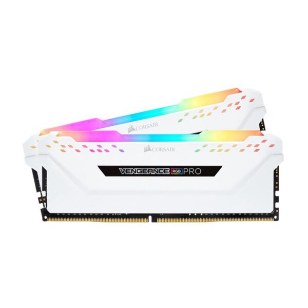Corsair Vengence RGB Pro Series 16GB ( 8GB x 2 Kit ) 3200 MHz CL16 DDR4 Desktop RAM, White ( CMW16GX4M2C3200C16W )