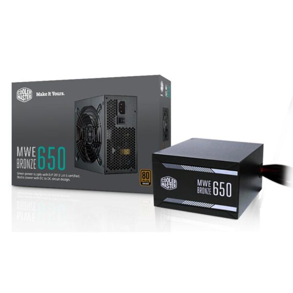Cooler Master MWE 650 Bronze V2 230V 80 Plus Bronze Certified 650 Watt Power Supply Unit ( MPE-6501-ACABW-BIN )