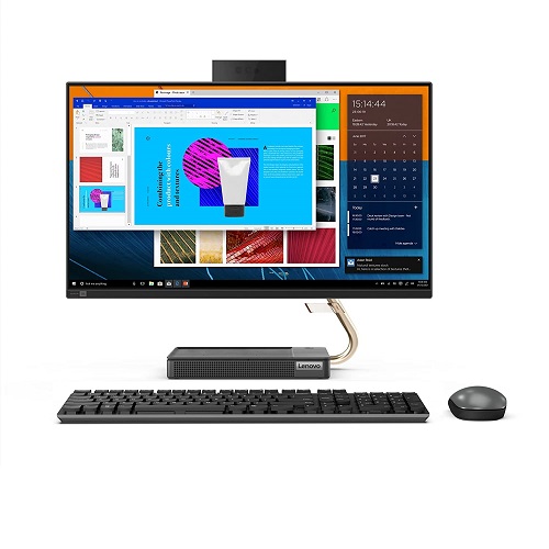 Lenovo IdeaCentre AIO 3 AMD Ryzen 7 5th Gen Desktop With 24 Inch FHD IPS Monitor F0G100H6IN ( 8GB RAM, 512GB SSD, Windows 11, MS Office, Black )