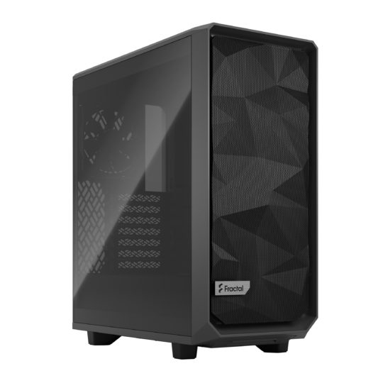 Fractal Design Meshify 2 Compact ATX Mid Tower Light Tint Tempered Glass PC Case, Gray ( FD-C-MES2C-04 )