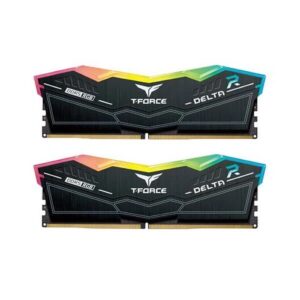 TEAMGROUP T-Force Delta RGB 32GB (16GBx2) DDR5 6400MHz CL40 Desktop Gaming RAM With RGB Black ( FF3D532G6400HC40BDC01 )