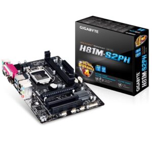 GIGABYTE GA H81M S2PH Micro ATX Motherboard ( Intel Socket 1150, Supports 4th Generation Intel Core Series CPU, 2 RAM Slots, Max 16GB RAM Support )