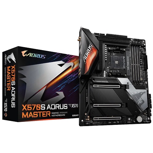 Gigabyte X570S Aorus MASTER ATX Motherboard With Wifi ( AMD AM4 Socket, Support For Ryzen Series CPU, 4 RAM Slots, Max 128GB RAM Support )