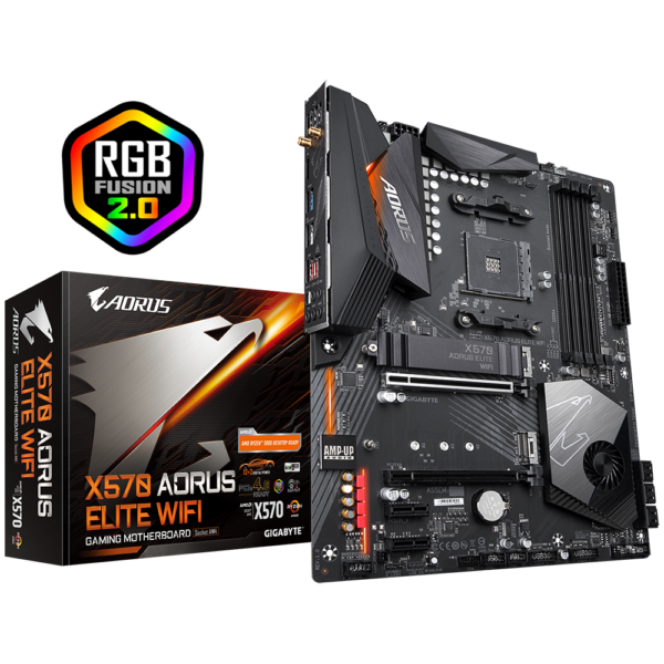 Gigabyte X570 AORUS ELITE WIFI ATX Motherboard ( AMD AM4 Socket, For Ryzen Series CPU, 4 RAM Slots, Max 128GB RAM Support ) - Image 3
