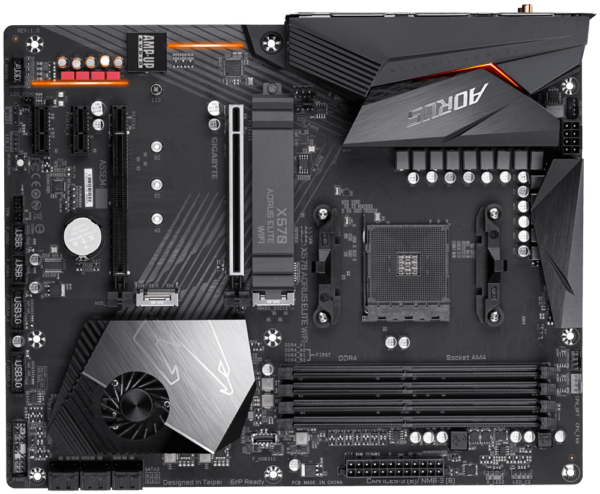 Gigabyte X570 AORUS ELITE WIFI ATX Motherboard ( AMD AM4 Socket, For Ryzen Series CPU, 4 RAM Slots, Max 128GB RAM Support )