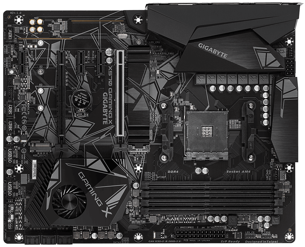 Gigabyte X570 GAMING X ATX Motherboard ( AMD AM4 Socket, For Ryzen Series CPU, 4 RAM Slots, Max 128GB RAM Support ) - Image 2