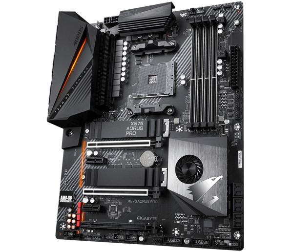 Gigabyte X570 AORUS PRO ATX Motherboard ( AMD AM4 Socket, For Ryzen Series CPU, 4 RAM Slots, Max 128GB RAM Support ) - Image 2