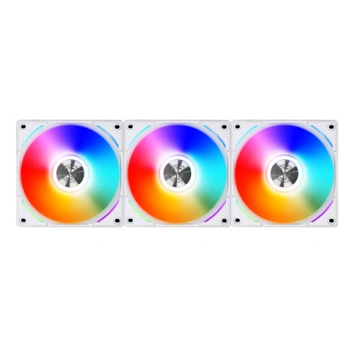Lian Li UNI Fan AL120 ARGB 120mm Chassis Fan, Triple Fan Pack With Controller, White
