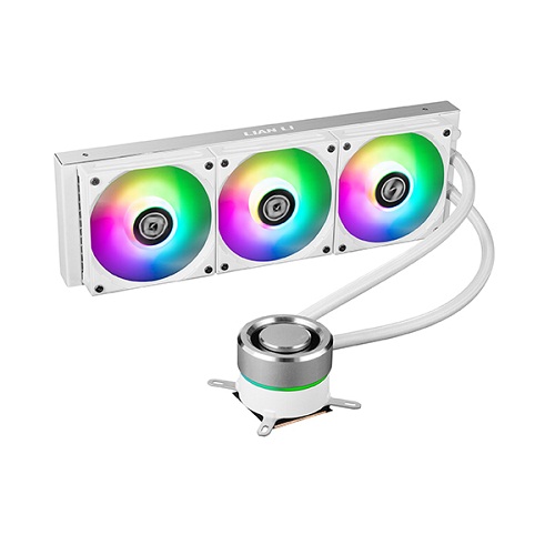 Lian Li Galahad 360 ARGB AIO CPU Liquid Cooler With Triple ARGB Fans and Controller White G89-GA360A-IN