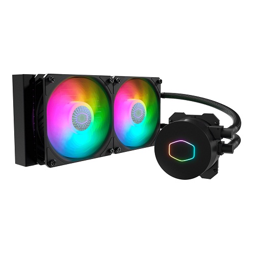 Cooler Master MasterLiquid ML240L ARGB V2 240mm AIO Liquid CPU Cooler With Dual SickleFlow 120 ARGB Fans And ARGB Pump Head ( MLW-D24M-A18PA-R2 )