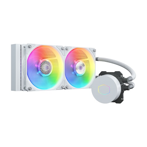 Cooler Master MaserLiquid ML240L V2 ARGB White Edition AIO CPU Liquid Cooler With Full ARGB Illumination And New SickleFlow 120 ARGB ( MLW-D24M-A18PW-RW )