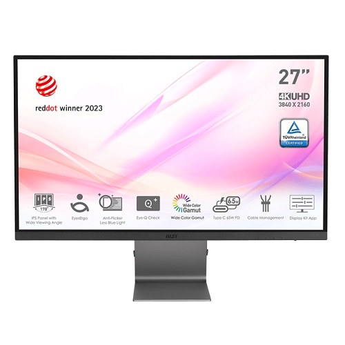 MSI Modern MD271UL 27 Inch IPS 4K UHD 60Hz 4ms (GTG ) 10 bits Monitor