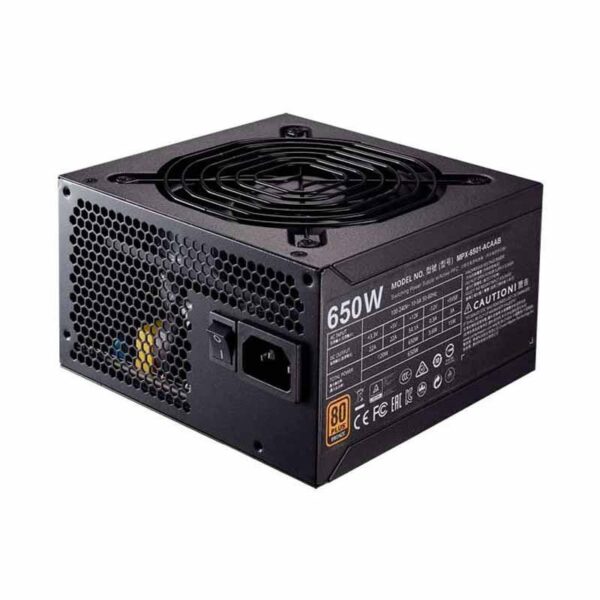 Cooler Master MWE 650 Bronze V2 230V 80 Plus Bronze Certified 650 Watt Power Supply Unit ( MPE-6501-ACABW-BIN ) - Image 2