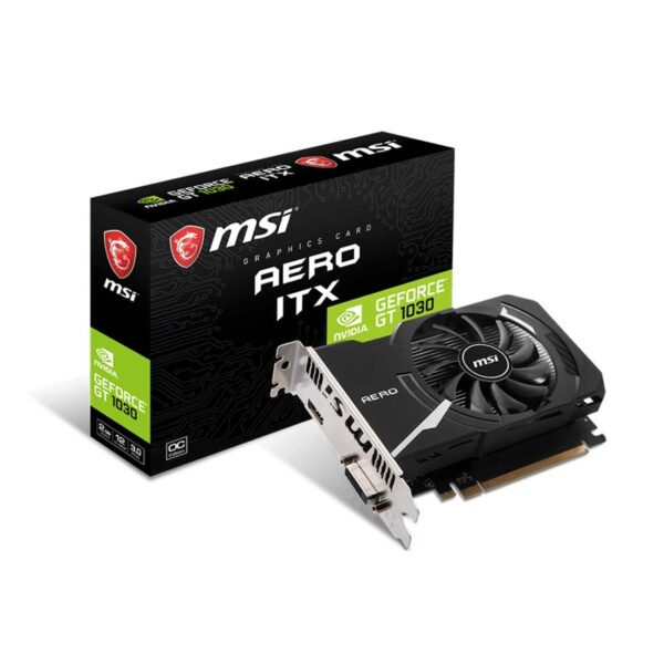 MSI GeForce GT 1030 AERO ITX OC 2GB DDR4 64-bit Gaming Graphics Card ( GT-1030-AERO-ITX-2GD4-OC )