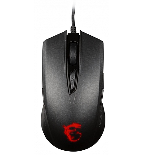 MSI Clutch GM40 Ambidextrous Ergonomic Wired Gaming Mouse, Black