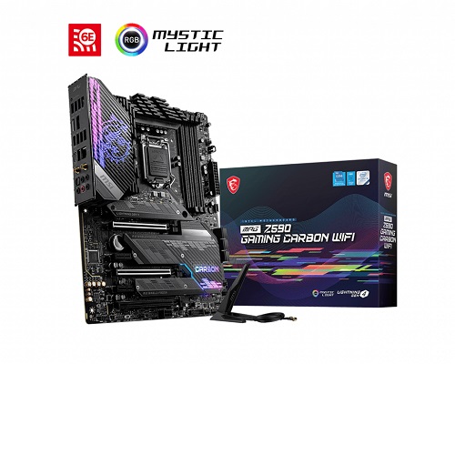 MSI MPG Z590 GAMING CARBON WIFI ATX Motherboard ( Intel LGA1200 Socket, Supports Intel 11th and 10th Gen Core Series CPU, 4 RAM Slots, Max 128GB RAM )