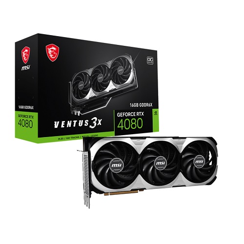 MSI RTX 4080 16 GB GDDR6X VENTURE 3X 256 Bit Graphics Card with Triple Fans
