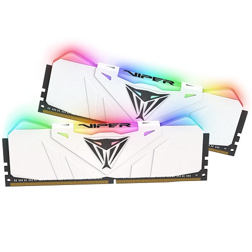 Patriot Viper RGB 16GB ( 8GB x 2 Kit ) 3200MHz CL16 DDR4 Desktop RAM, White ( PVR416G320C6KW )