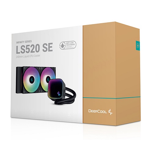 Deepcool LS520 SE ARGB AIO CPU Liquid Cooler With 2 x 120mm ARGB Fans And Infinity Mirror Cover ( R-LS520-BKAMMM-G-1 )