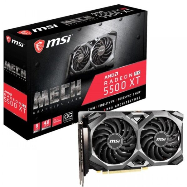 MSI Radeon RX 5500 XT MECH OC 8GB GDDR6 128-bit Gaming Graphics Card ( RX 5500 XT MECH 8G OC )