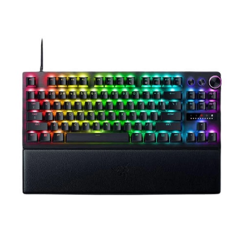 Razer Huntsman V3 Pro Wired Tenkeyless Analog Optical Black Gaming Keyboard With RGB chroma lighting & Wrist Rest (RZ03-04980100-R3M1)