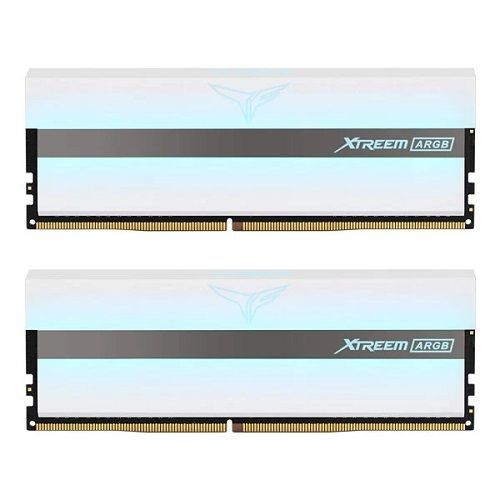 TeamGroup T-Force Xtreem ARGB White 64GB 3600MHz CL18 ( 32GB x 2 Kit ) DDR4 Desktop RAM With ARGB Heatsink ( TF13D464G3600HC18JDC01 )