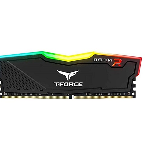 TeamGroup T-Force Delta RGB 8GB Single Kit 3200MHz CL16 DDR4 Desktop RAM With RGB Heatsink, Black ( TF3D48G3200HC16C01 )