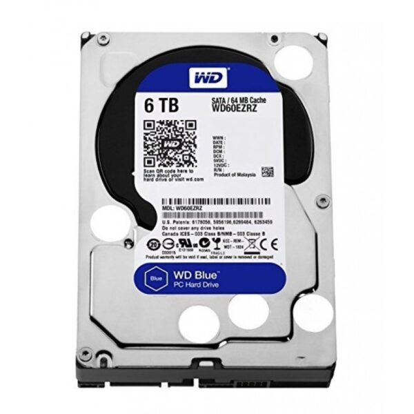 WD Blue 6TB Internal Hard Drive (WD60EZRZ)