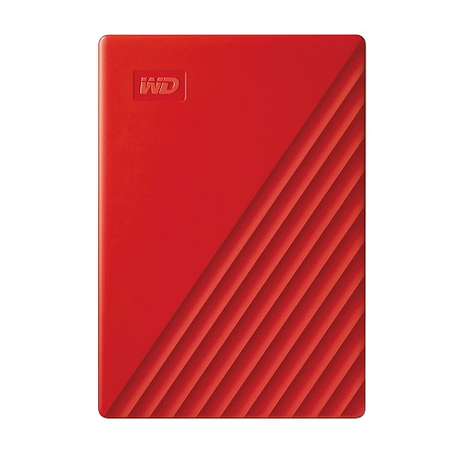 WD My Passport 4TB USB 3.2 Gen 1 Portable External Hard Drive, Red ( WDBPKJ0040BRD-WESN )