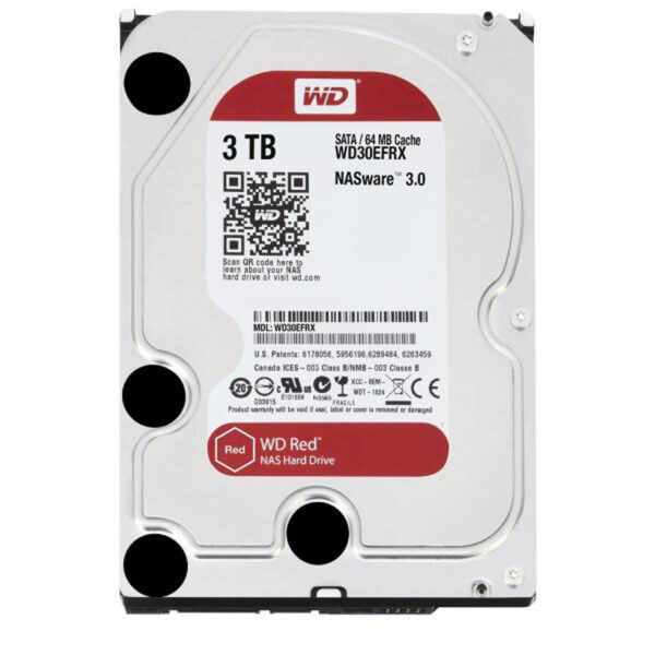 Western Digital Red 3TB 5400 RPM NAS Desktop Internal Hard Disk Drive ( WD30EFRX )