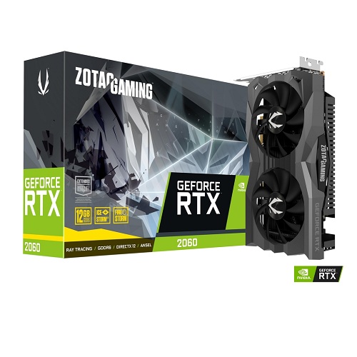 ZOTAC GAMING GeForce RTX 2060 Twin Fan 12GB GDDR6 192 Bit Gaming Graphics Card ( ZT-T20620F-10M )