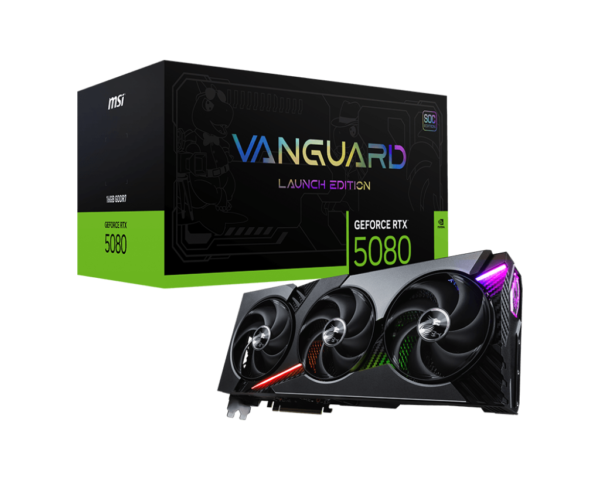 MSI GeForce RTX 5080 16G VANGUARD SOC LAUNCH EDITION 16GB GDDR7 256-bit Gaming Graphics Card With Triple Fans ( G5080-16VGSL )