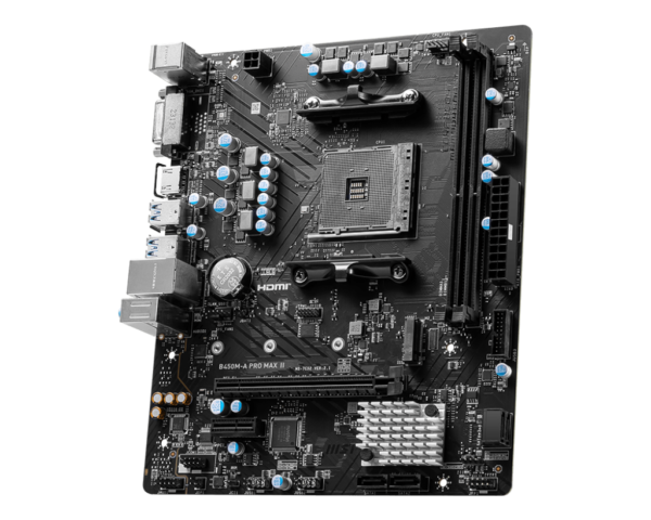 MSI B450M-A PRO MAX II mATX Motherboard ( AMD AM4 Socket, Supports AMD Ryzen 5000, 5000 G, 4000 G, 3000 , 3000 G, 2000 , 2000 G Series and 1000 Series Desktop CPU And Athlon with Radeon Vega Graphics Desktop CPU, 2x DDR4 RAM Slots, Max  64GB RAM ) - Image 4
