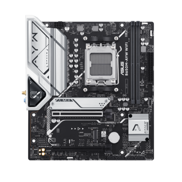 ASUS B650M-AYW WIFI Micro-ATX Motherboard ( AMD Socket AM5, Supports AMD Ryzen 9000, 8000, 7000 Series Desktop CPU, 2 x DDR5 RAM Slots, Max 96GB RAM ) - Image 8