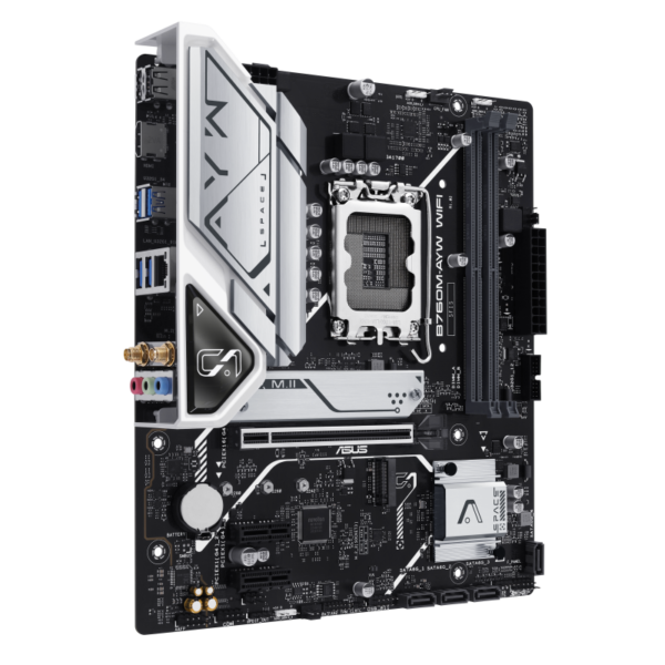 ASUS B760M-AYW WIFI mATX Motherboard ( Intel Socket LGA1700, Supports Intel Core 14th & 13th Gen Processors, Intel Core 12th Gen, Pentium Gold and Celeron CPU, 2 x DDR5 RAM Slots, Max 96GB RAM ) - Image 8