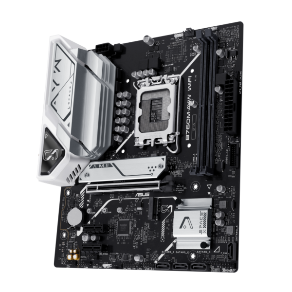 ASUS B760M-AYW WIFI mATX Motherboard ( Intel Socket LGA1700, Supports Intel Core 14th & 13th Gen Processors, Intel Core 12th Gen, Pentium Gold and Celeron CPU, 2 x DDR5 RAM Slots, Max 96GB RAM ) - Image 6