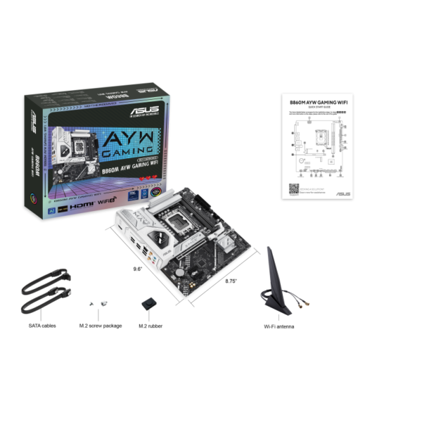 ASUS B860M AYW GAMING WIFI micro-ATX Motherboard ( Intel Socket LGA1851, Support Intel Core Ultra (Series 2) CPU, 2 x DDR5 Ram slots, Max 128GB Memory ) - Image 4