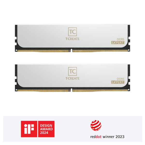 TeamGroup T-Create Expert 32GB (16GB x 2) DDR5 6000MHz CL38 White Desktop RAM ( CTCWD532G6000HC38GDC01 )