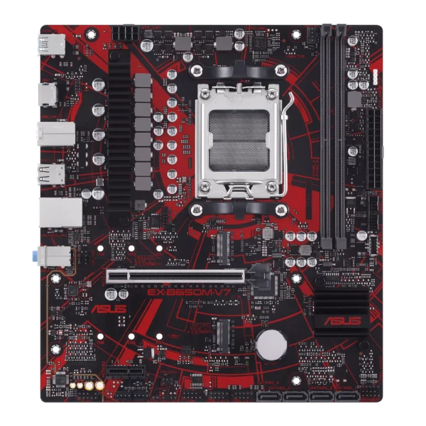 ASUS EX-B650M-V7 micro-ATX Motherboard ( AMD Socket AM5, Support AMD Ryzen 9000 & 8000 & 7000 Series Desktop CPU, 2 x DDR5 Ram slots, Max. 96GB Memory )