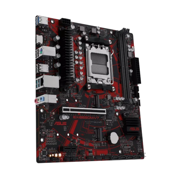 ASUS EX-B650M-V7 micro-ATX Motherboard ( AMD Socket AM5, Support AMD Ryzen 9000 & 8000 & 7000 Series Desktop CPU, 2 x DDR5 Ram slots, Max. 96GB Memory ) - Image 2