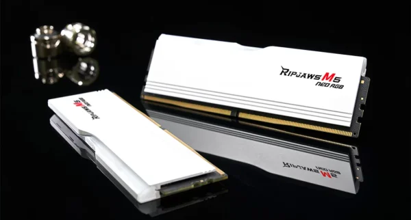 G.Skill Ripjaws M5 Neo RGB 32GB (2x16GB) DDR5 6000 MT/s CL36 AMD EXPO White Desktop RAM Kit ( F5-6000J3636F16GX2-RM5NRW ) - Image 3