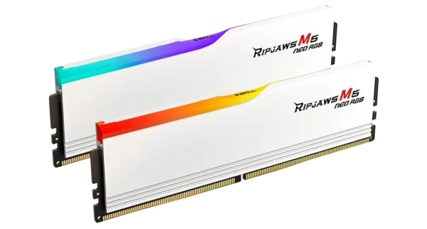 G.Skill Ripjaws M5 Neo RGB 32GB (2x16GB) DDR5 6000 MT/s CL36 AMD EXPO White Desktop RAM Kit ( F5-6000J3636F16GX2-RM5NRW ) - Image 4