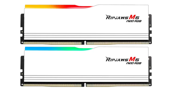 G.Skill Ripjaws M5 Neo RGB 32GB (2x16GB) DDR5 6000 MT/s CL36 AMD EXPO White Desktop RAM Kit ( F5-6000J3636F16GX2-RM5NRW )