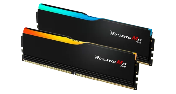 G.Skill Ripjaws M5 RGB 32GB (2x16GB) DDR5 6000 MT/s CL36 Intel XMP Black Desktop RAM Kit ( F5-6000J3636F16GX2-RM5RK ) - Image 2