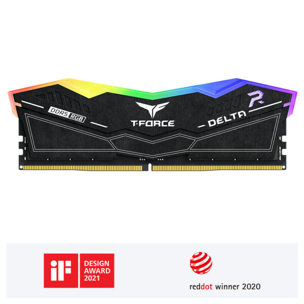 TeamGroup T-Force Delta RGB 16GB (16GBx1) DDR5 5200MHz CL40 Black Desktop RAM ( FF3D516G5200HC40C01 )