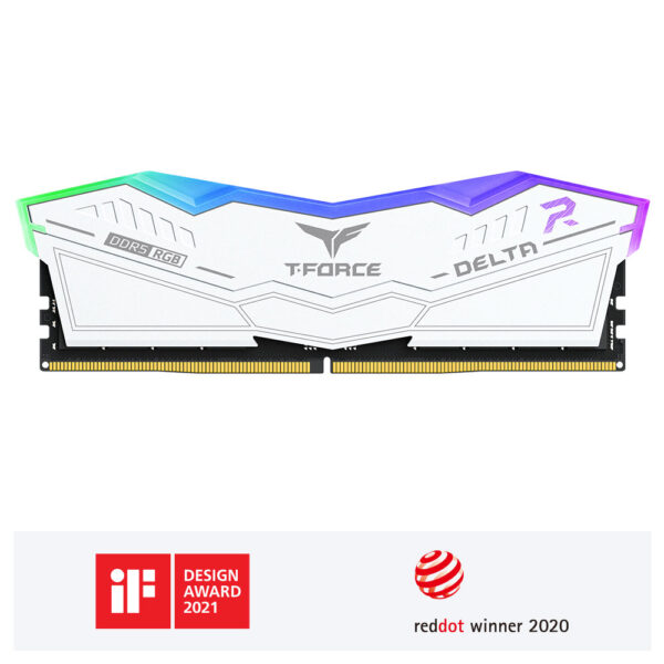 TeamGroup T-Force Delta RGB 32GB (32Gbx1) DDR5 5200Mhz CL40 White Desktop Ram ( FF4D532G5200HC40C01 )