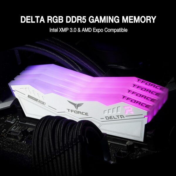 TeamGroup Delta RGB 32GB (16GB x 2) DDR5 6000MHz CL30 White Desktop RAM ( FF4D532G6000HC30DC01 ) - Image 6