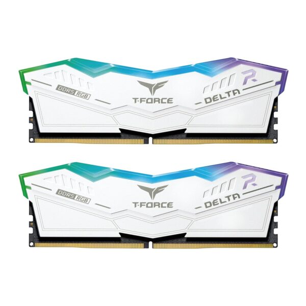 TeamGroup Delta RGB 32GB (16GB x 2) DDR5 6000MHz CL30 White Desktop RAM ( FF4D532G6000HC30DC01 )